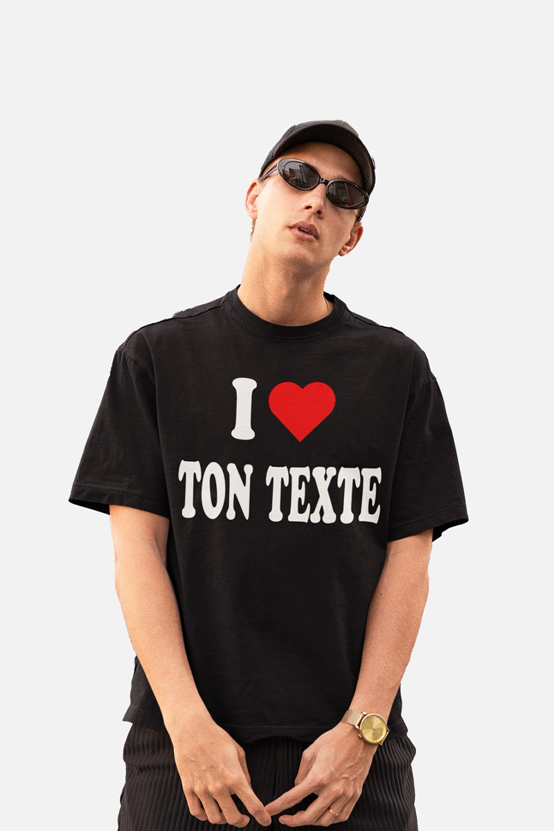 T-SHIRT PERSONNALISÉ I LOVE/I KISS